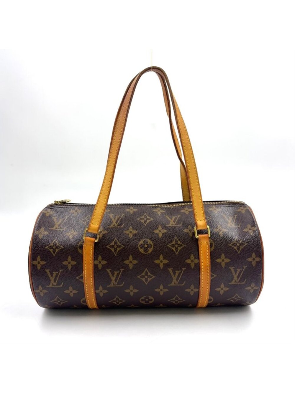 Louis Vuitton Papillon 30 Monogram Leather Brown Light Handbag Gold